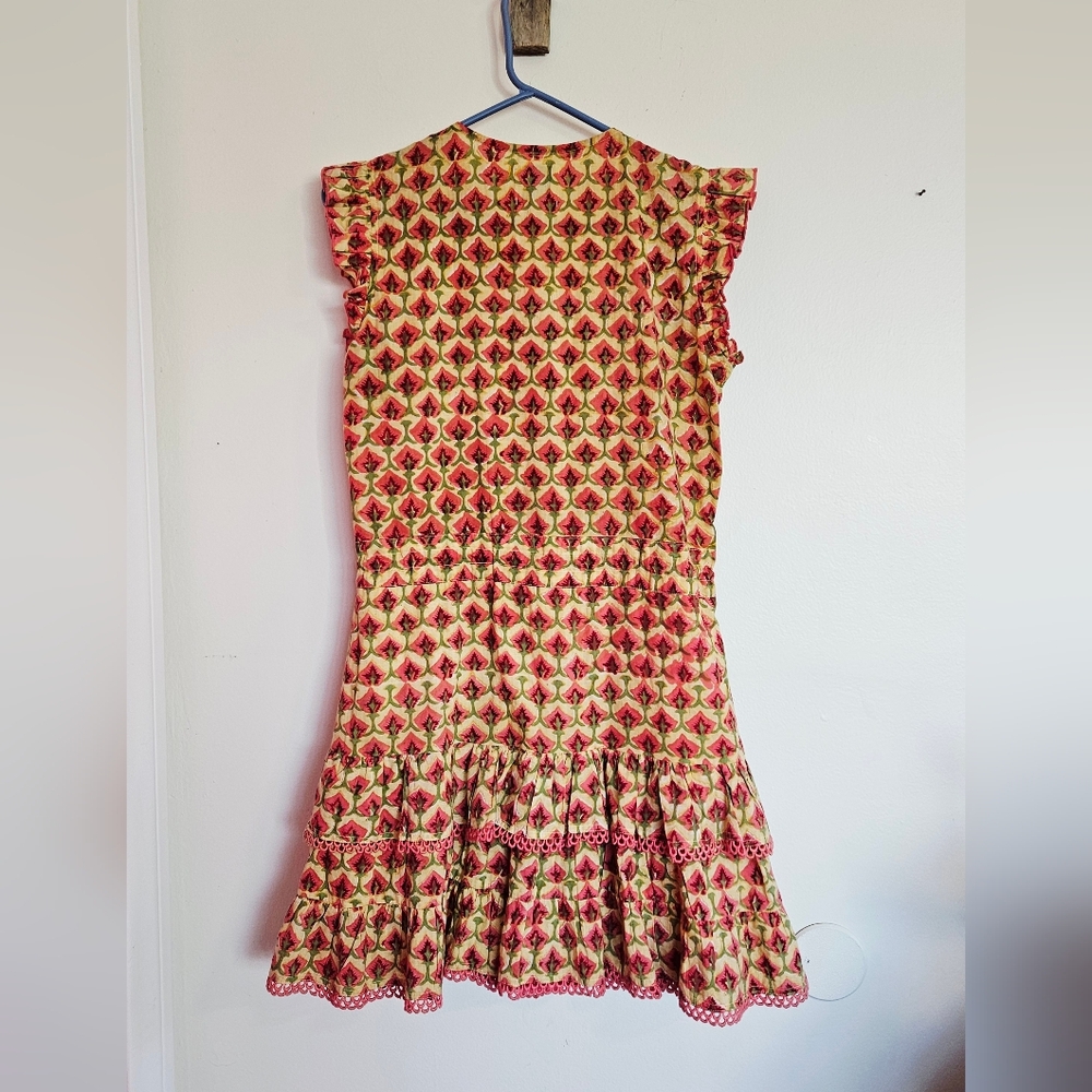 Tuckernuck Peach Lexy London Mini Floral Dress Size 6 - Picture 4 of 6